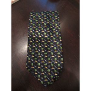 BLACK TIE ACCENTED WITH PALM TREES AND WHALE FIN BY ISLAND NEWS HAWAII